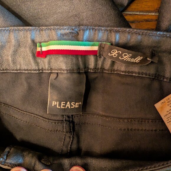 PLEASE Made In Italy European Style 100% Polyurethane Jeans Size X Small - Picture 2 of 15